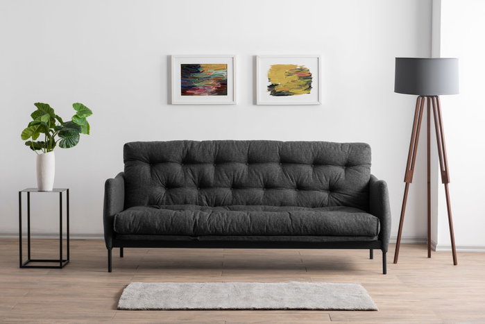 Atelier Del Sofa Renge - Sofá cama de 3 plazas Gris oscuro